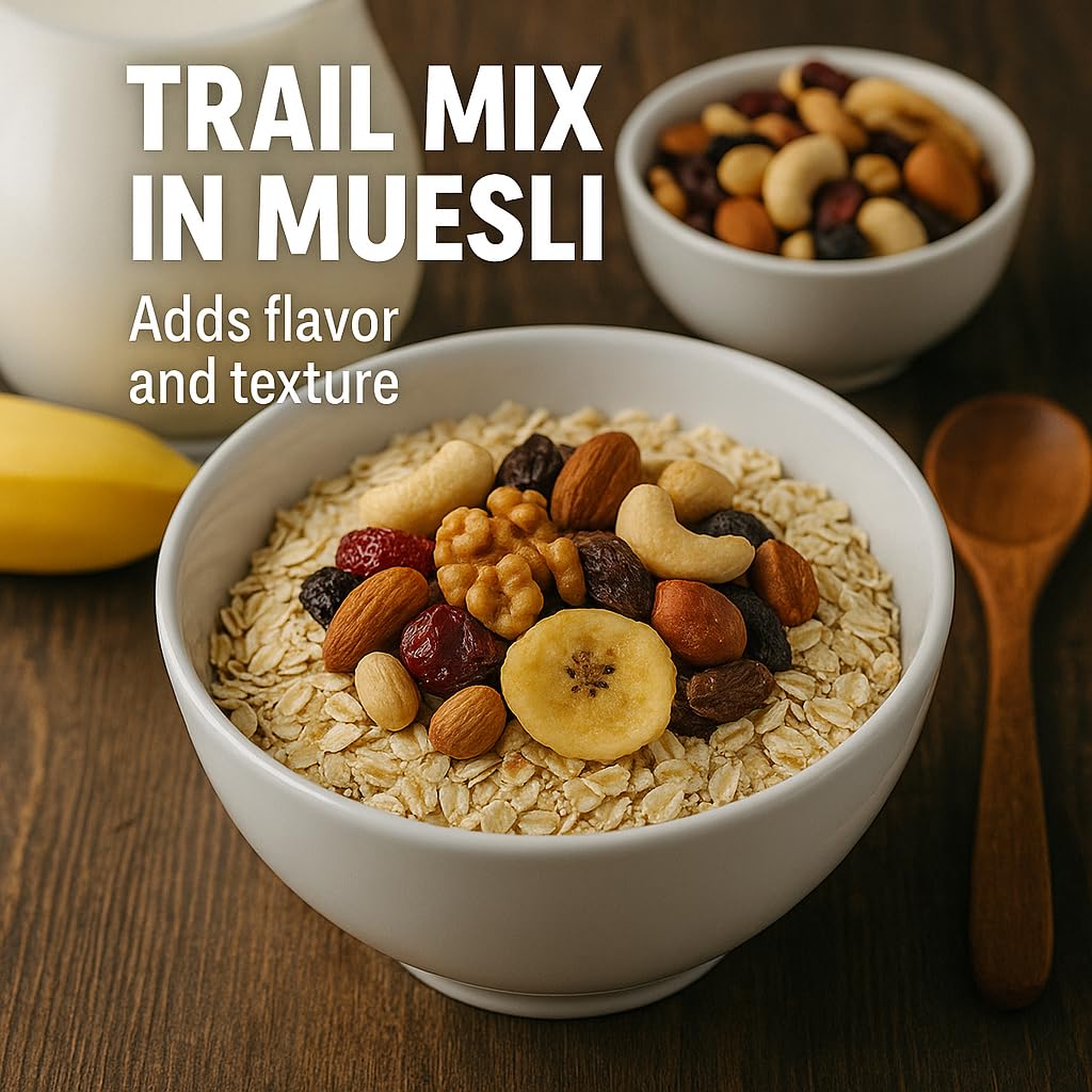 GiDeli Comida para estudiantes de 5 kg de mezcla de frutas con cacahuetes, anacardos, avellanas, almendras, nueces, pasas, arándanos y chips de plátano, sin aditivos