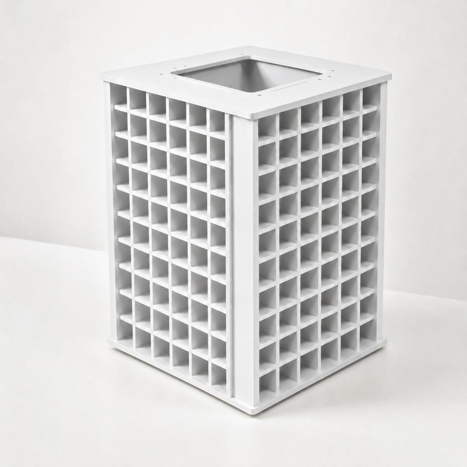 F Fityle Torre Organizadora con Base Giratoria Estable Organizador Giratorio Escritorio para, Aficionados Al Nail Art, PP Cuadrado