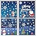 166 adesivi natalizi per vetri riutilizzabili per finestre, fiocchi di neve, renna, albero di Babbo Natale, in PVC, per decorazioni natalizie invernali, 8 fogli