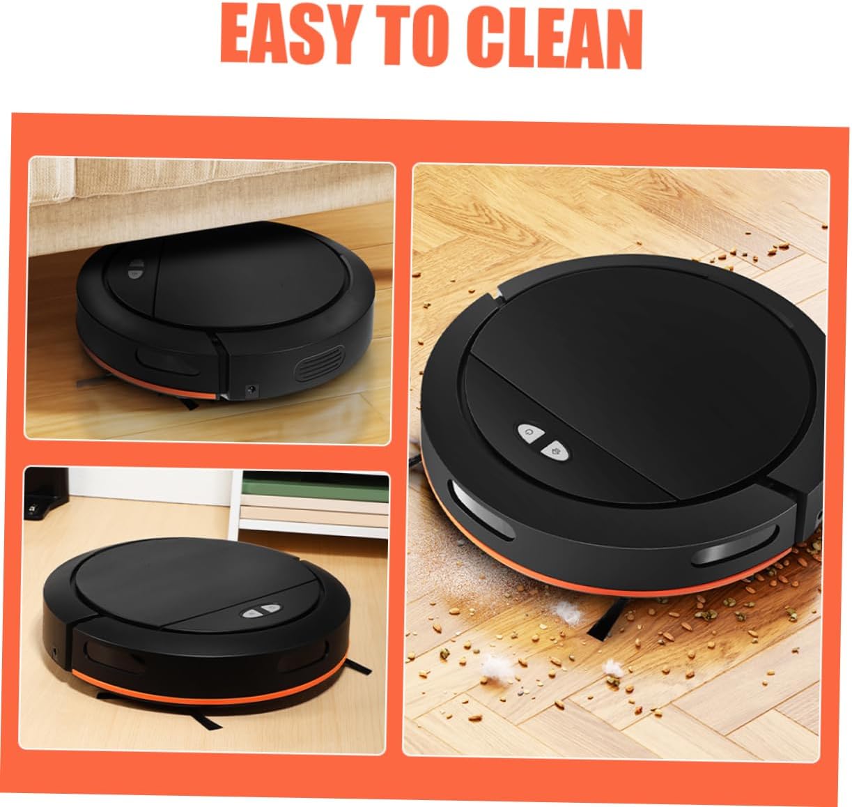 Intelligent Robotic Vacuum Cleaner for Hard Floors and Carpets Self-Cleaning Us Plug