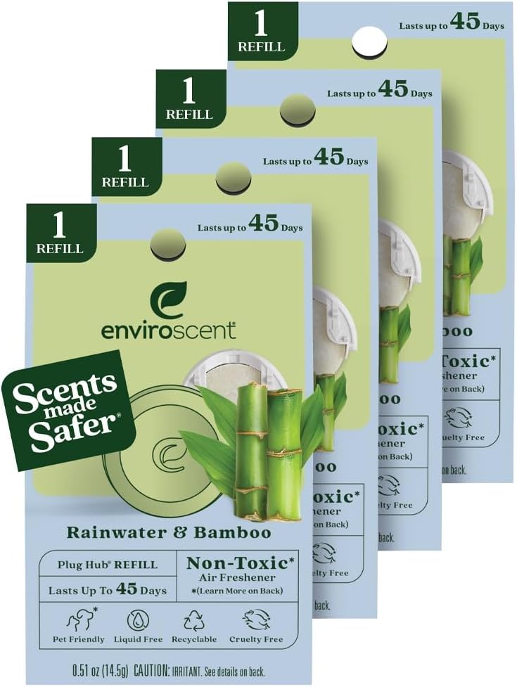Enviroscent Non-Toxic* Air Freshener Paper Refill for Plug Hub® Kit, 4 Pack