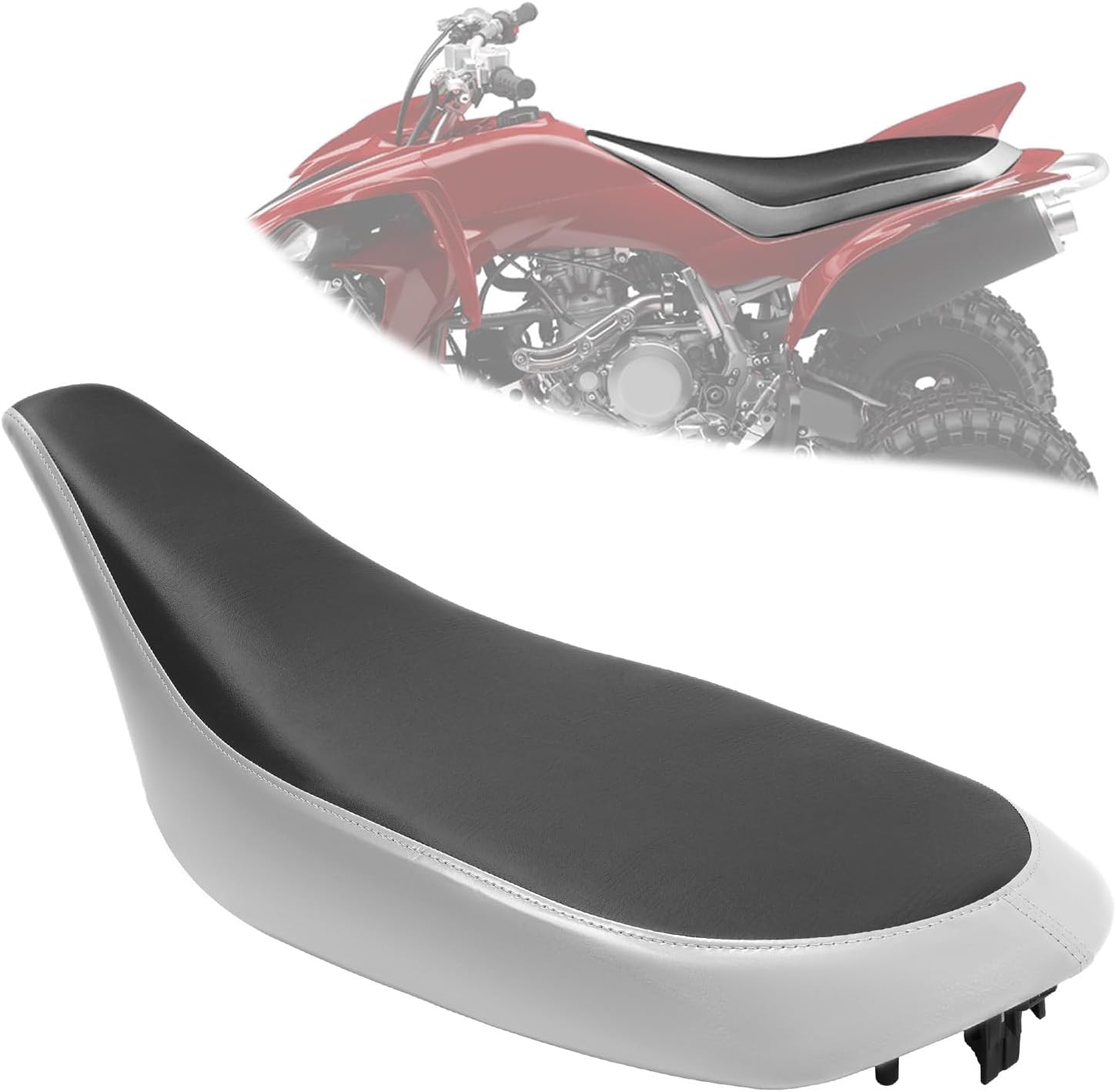 Complete Seat Compatible with 2007-2013 Yamaha YFZ450 Replacement for 5D3-24710-00-00 Seat Replacement Assembly Black&Silvery