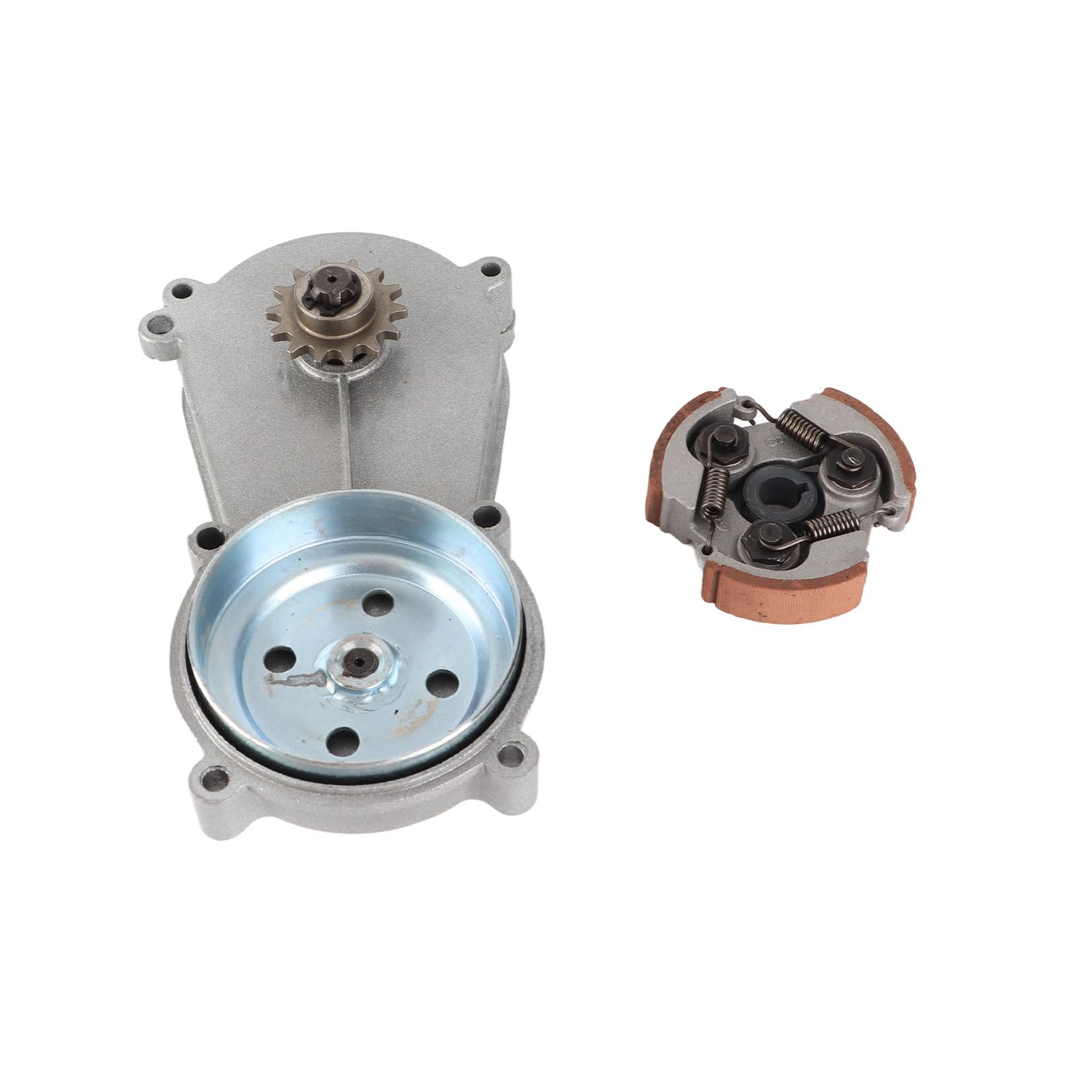 Scatola Ingranaggi, Kit Frizione Scatola Ingranaggi con alloggiamento Tamburo in Lega di Acciaio 14T Adatto per Parti di ATV Mini Quad Tascabile 47cc 49cc