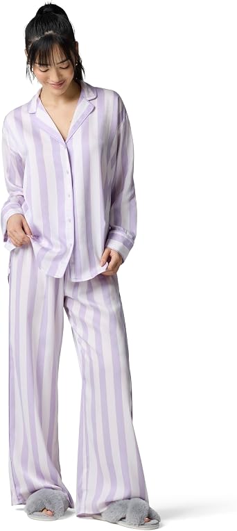 florence by mills Women's Silky Satin Sleep Shirt