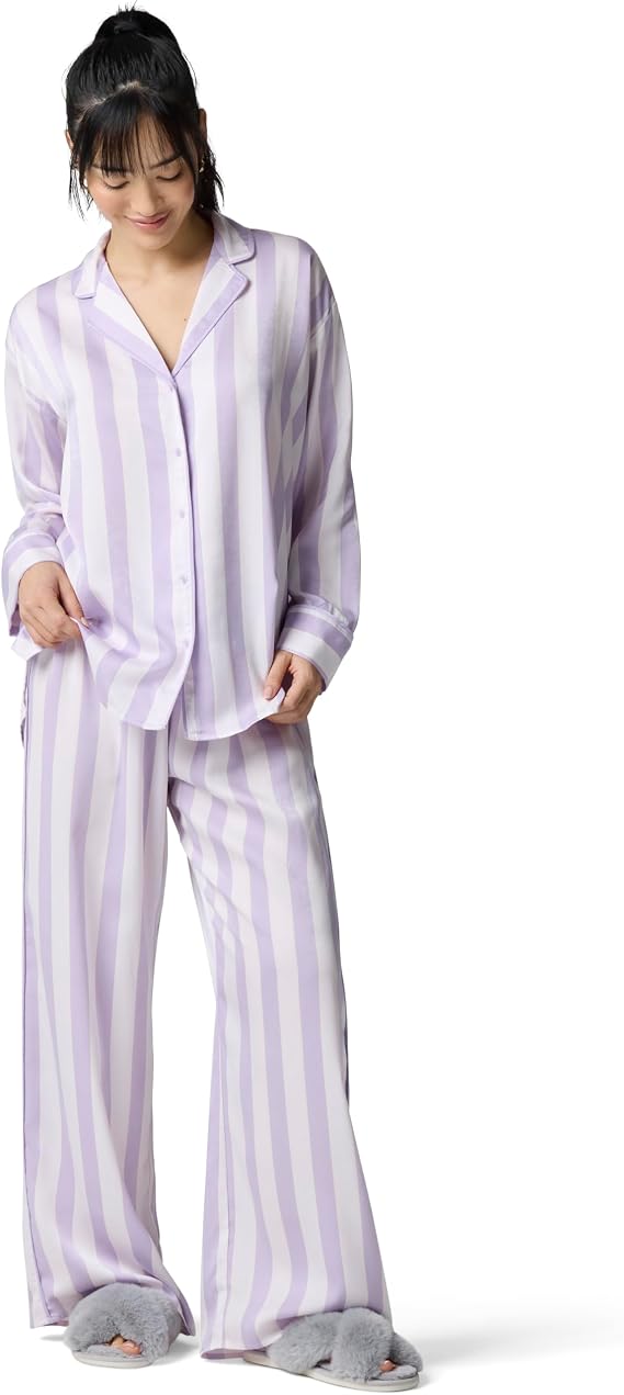 florence by mills Women's Silky Satin Sleep Shirt