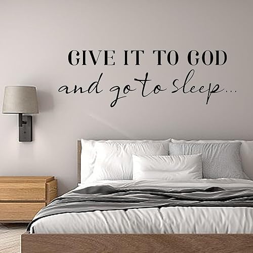 SUPERDANT Calcomanías de Pared Give It to God Citas Pegatinas de Pared Arte en Vinilo Calcomanías Decorativas Bricolaje Dichos Arte en Vinilo