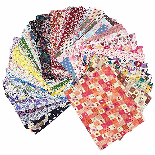 Raylinedo 15X Different Pattern Patchwork 100% Cotton Poplin Fabric Bundle Squares Of 2025Cm Quilting Scrapbooking Artcraft Project Collection One #TOP3
