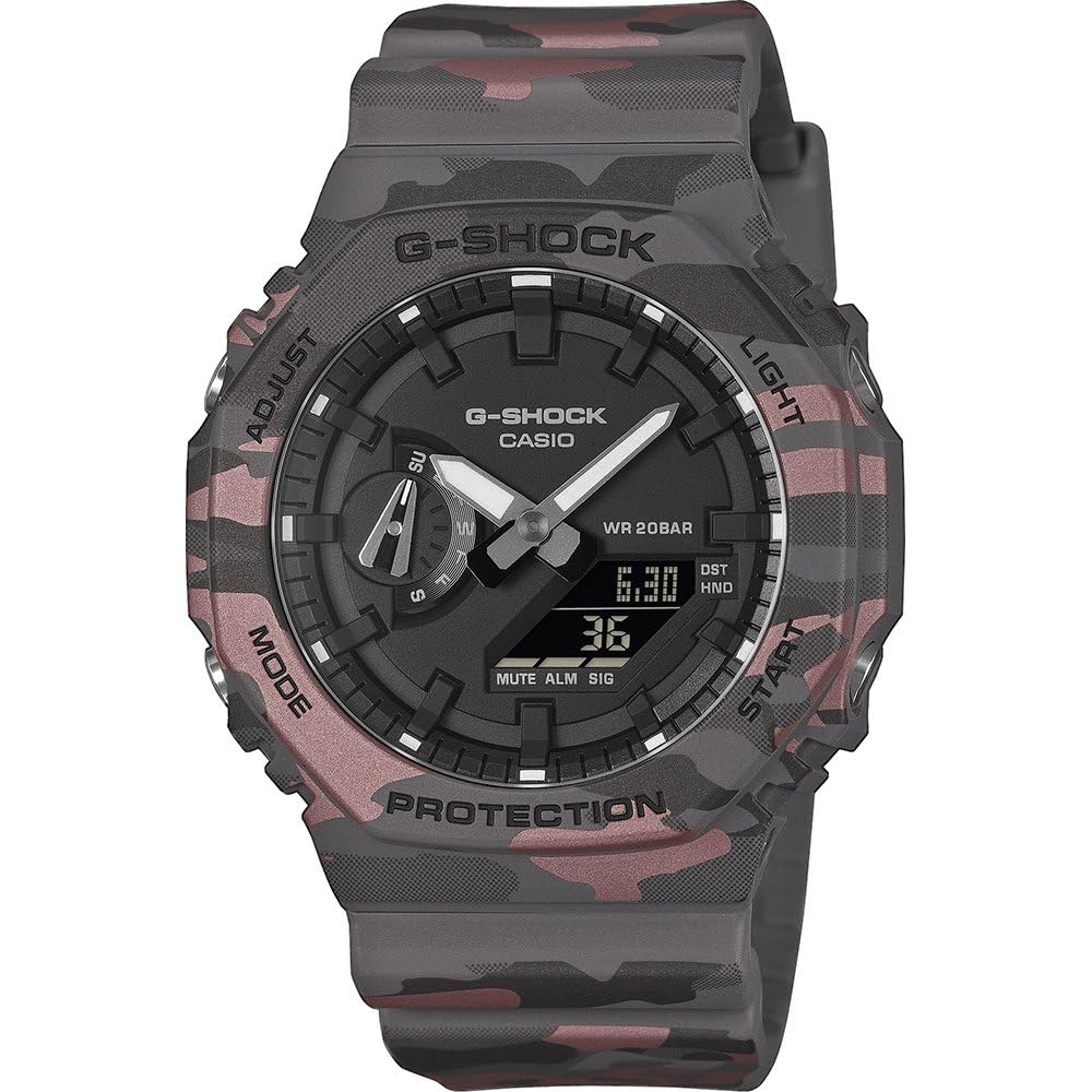 G Shock G-SHOCK GA-2100 Camouflage Series, Grey, Men