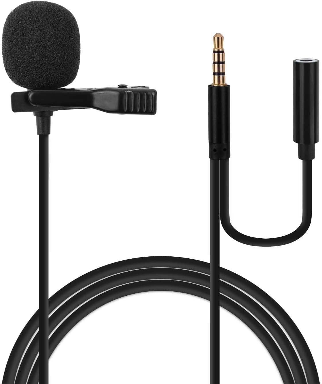 Omnidirectional Mini Wired Clip-on Microphone Cable Lavalier Lapel Microphone with 3.5mm TRRS Audio Cord for Recording, Interview, Teaching, Vlog Omnidirectional Mini Wired Clip-on Microphone Cable Lavalier Lapel Microphone with 3.5mm TRRS Audio Cord for Recording, Interview, Teaching, Vlog