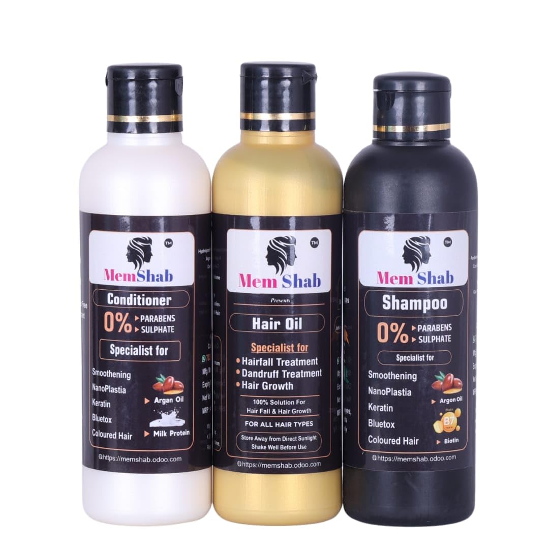 Hair Care Combo for Fall Control & Healthy Growth | Nourishing Oil, Shampoo & Conditioner Set for Strong, Thick, Long, Smooth, Soft & Shiny Hair Care for Men & Women – 600 Ml-image-30