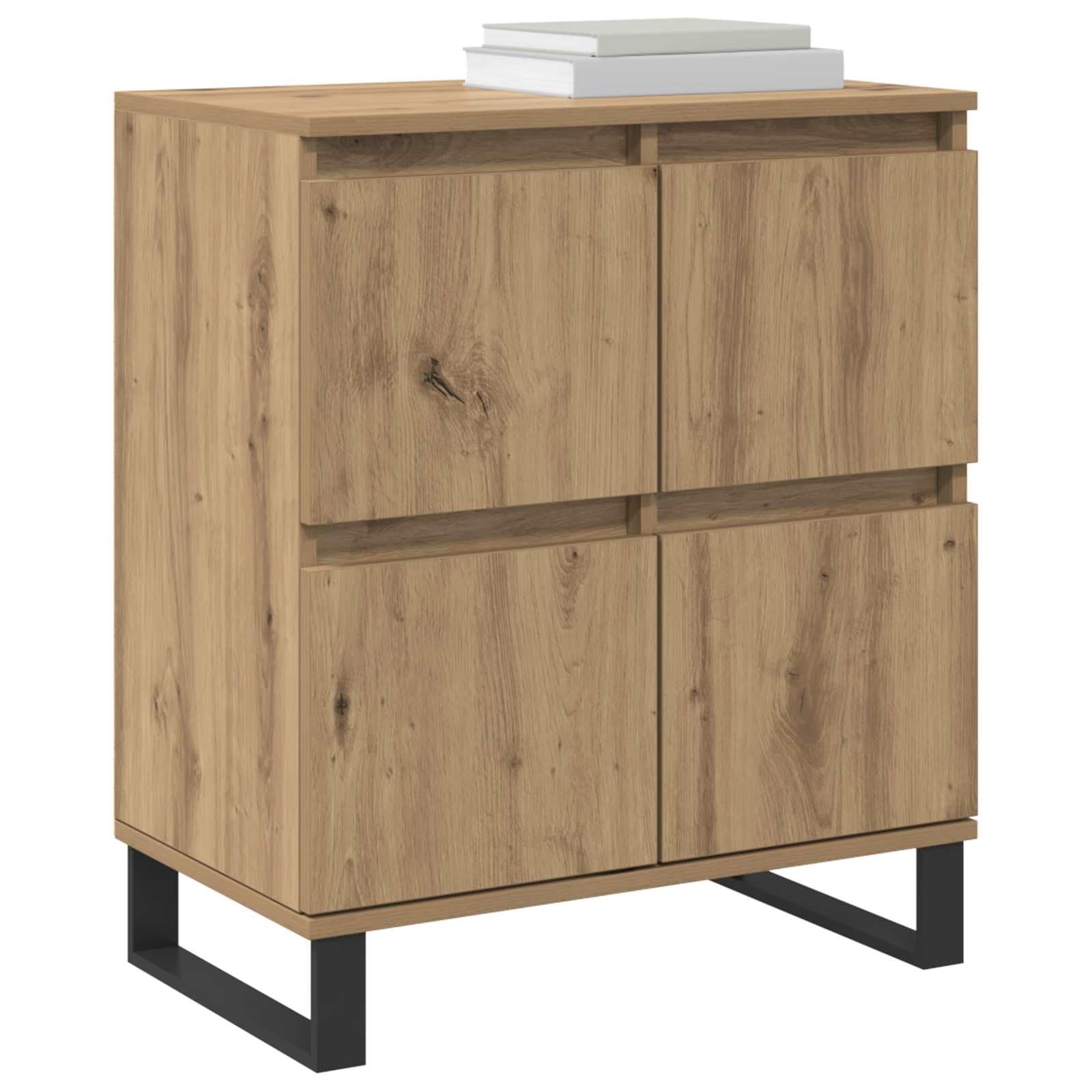 vidaXL Bufet Dąb rzemieślniczy 60 x 35 x 70 cm, Przestronny schowek, elegancka prostokątna witryna, nowoczesne meble, funkcjonalna szafka do organizacji w domu