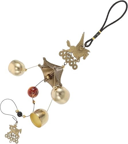 Campanas de viento de caballo de aleación vintage, campana decorativa retro para interiores y exteriores, patio, puerta delantera, sonido relajante