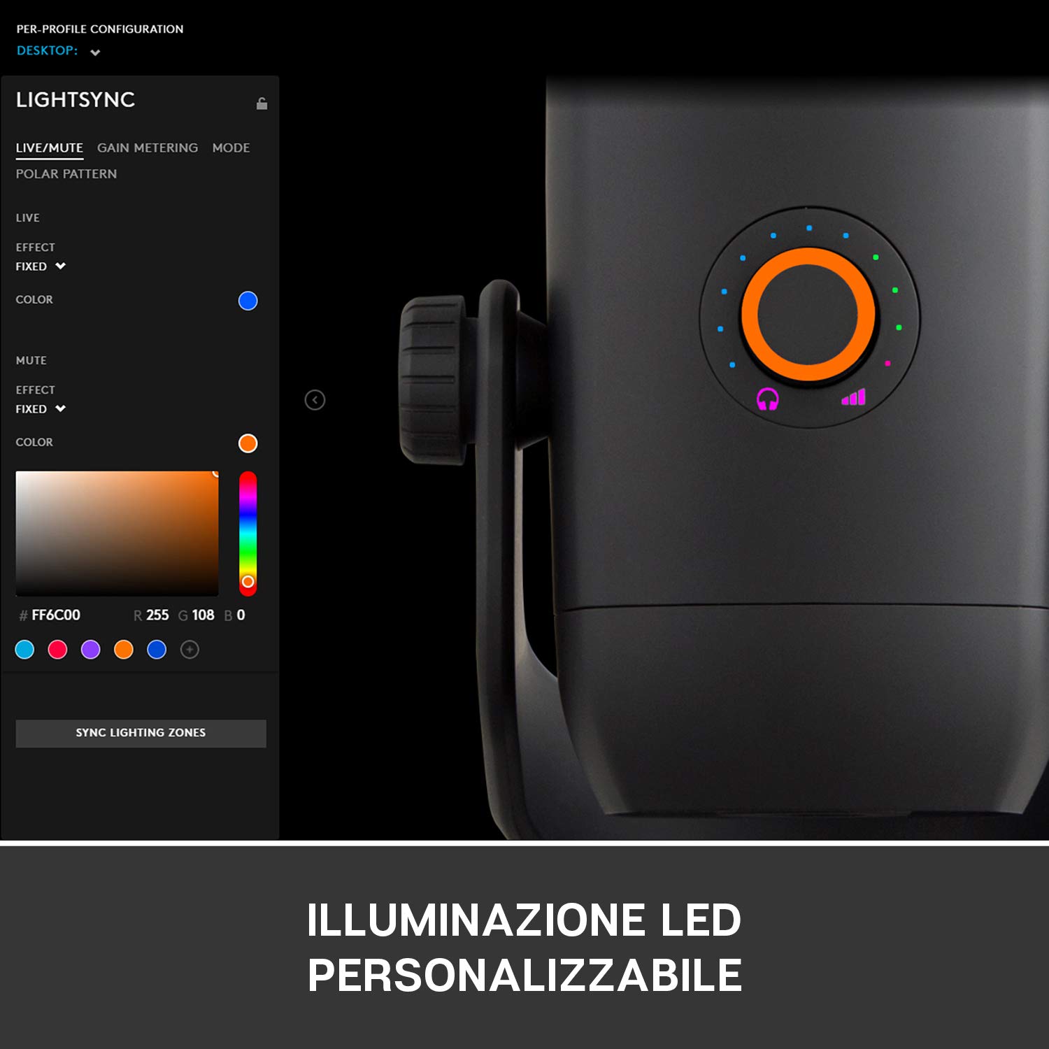 Blue Yeti X Microfono Professionale USB a Condensatore per Registrazione | Streaming, Gaming, Podcasting su PC e Mac, Mic ad Alta risoluzione, Illuminazione LED, Effetti Blue VO!CE - Nero