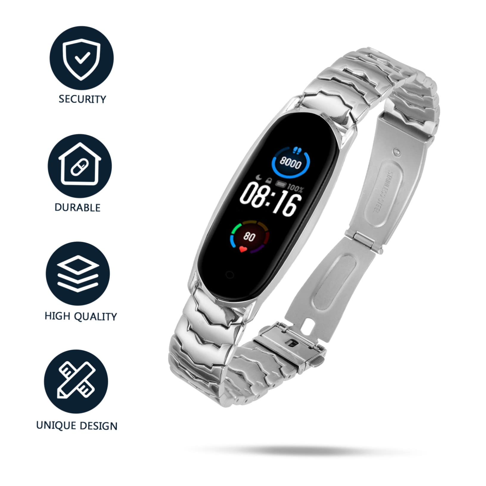 Hemobllo 2 Pièces Bracelet Montre Ceinture Reloj Inteligente Para Mujer Hommes Bracelets En Métal Accessoires De Gymnastique Pour Hommes Montre De Fitness Montres-Bracelets