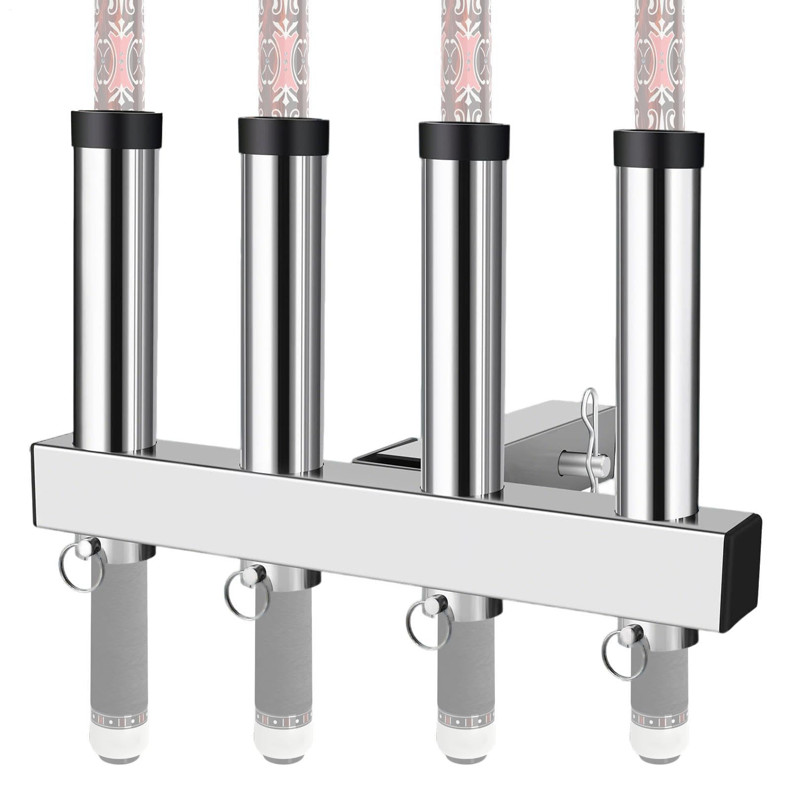 Soporte para caña de pescar para vehículos - Acero inoxidable, soporte para caña de pescar con conexión Almacenamiento vertical antideslizante | Organizador para barras de tránsito, colgador de