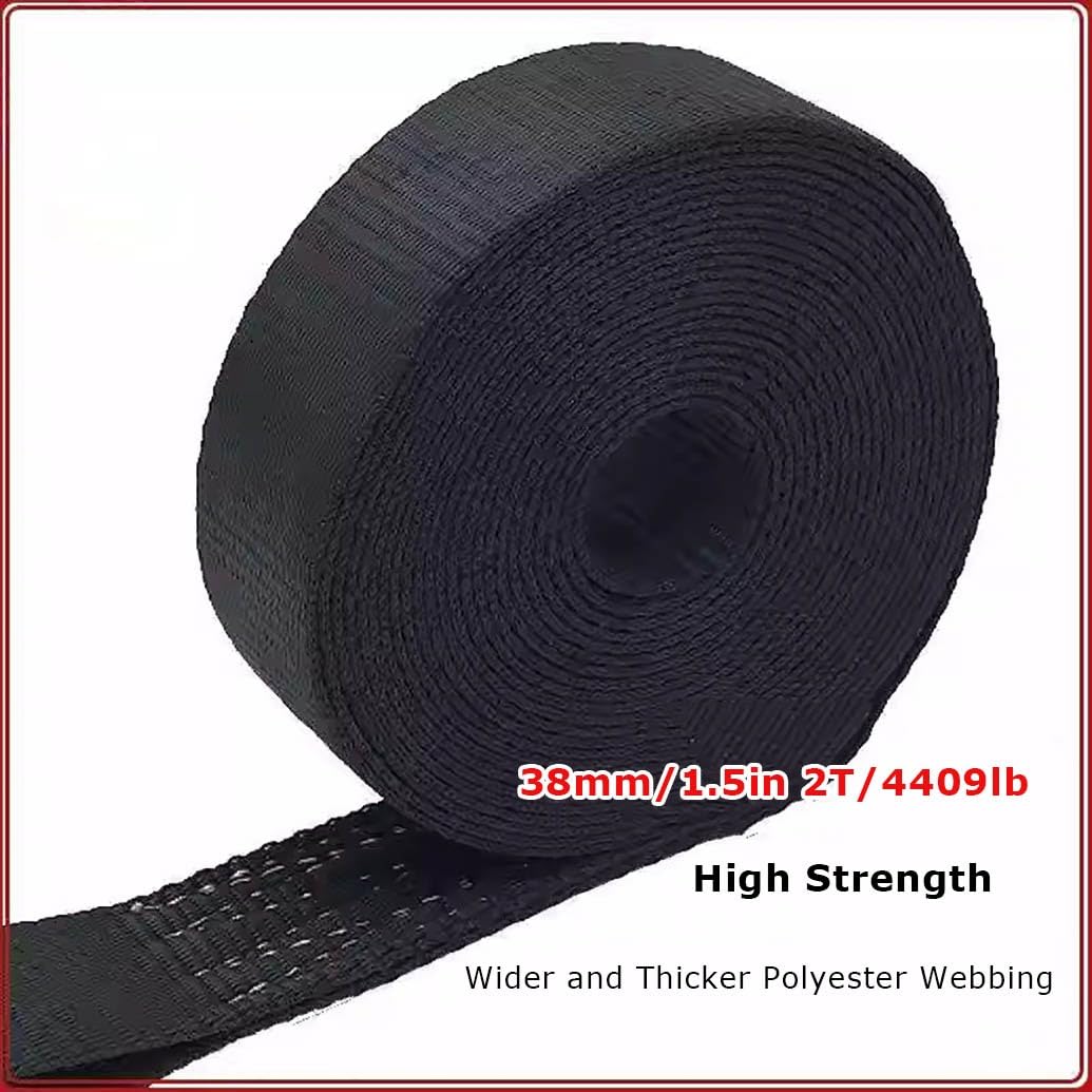 Cinghie A Cricchetto,Resistenti Per Carico 4000 Kg Set Di Cinghie Di Fissaggio Da 38mm Cinghie Fissaggio Con Cricchetto Per Il Fissaggio Di Camion E Il Raggruppamento(Black2,3.8cmx3m/1.49x118in)