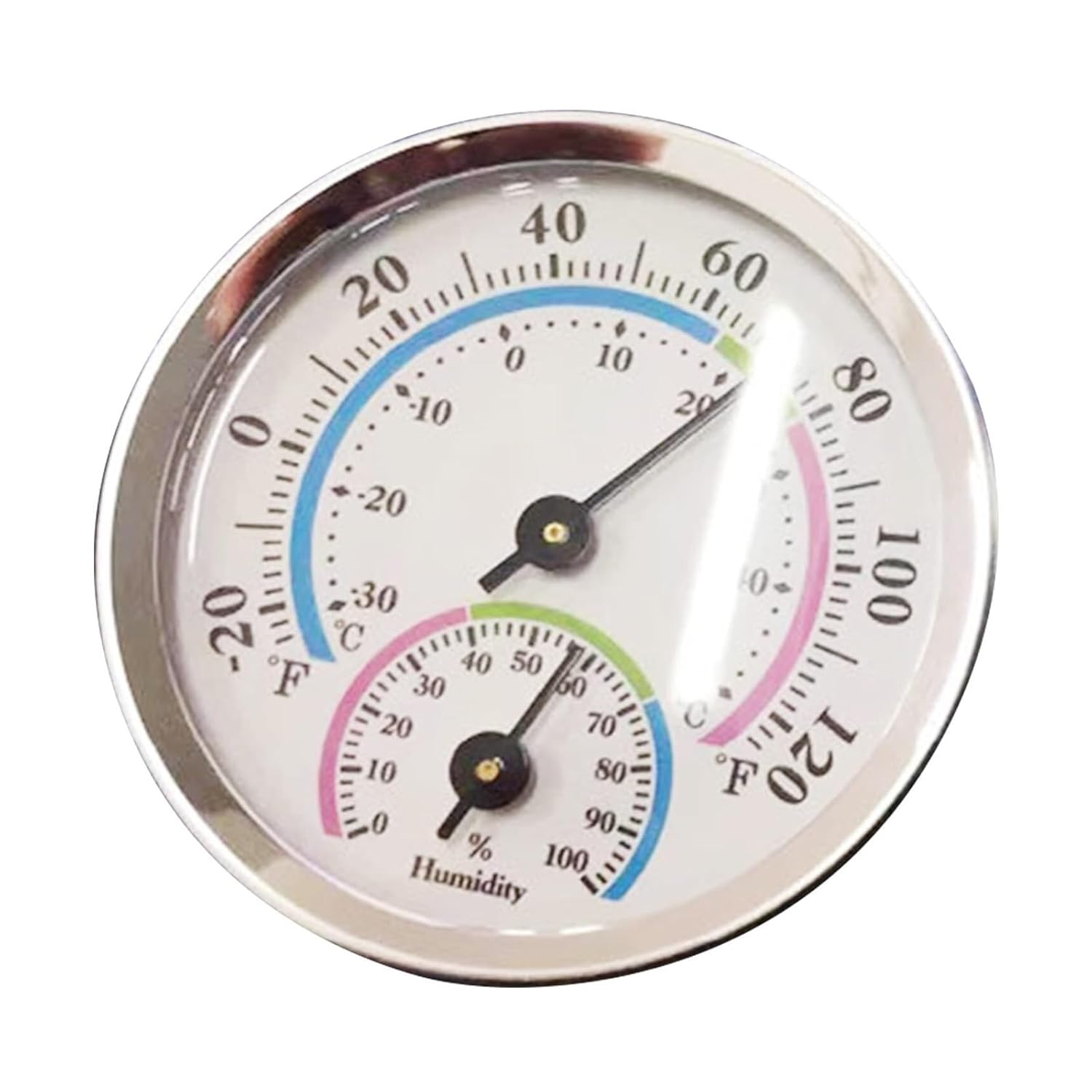 Sauna Thermometer Hygrometer Indoor Outdoor Humidity Gauge with Metal Dial for Bathroom Spa Steam Room