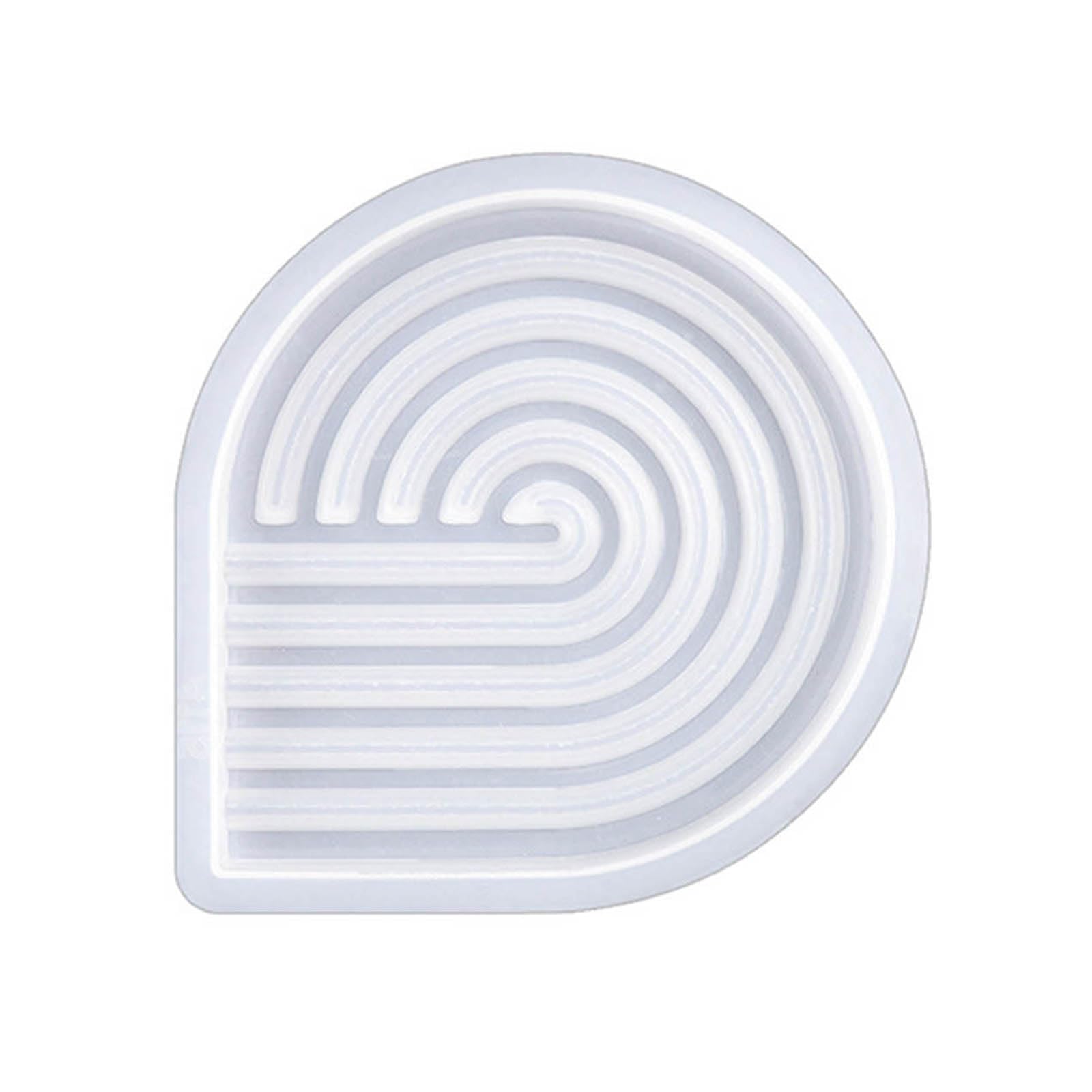 NEWFT Silicone Door Striped Pattern Epoxy Resin for Cup Pad Home Ornaments Tray