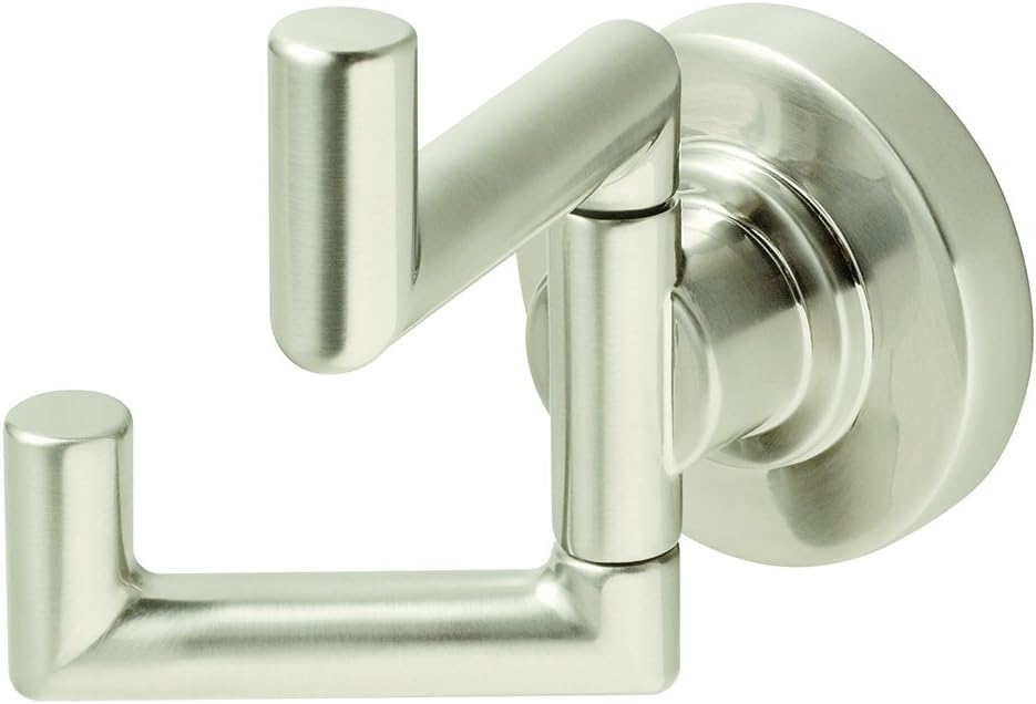 Speakman SA-1008-BN Neo Double Robe Hook for Modern Designed Bathroom Décor, Brushed Nickel