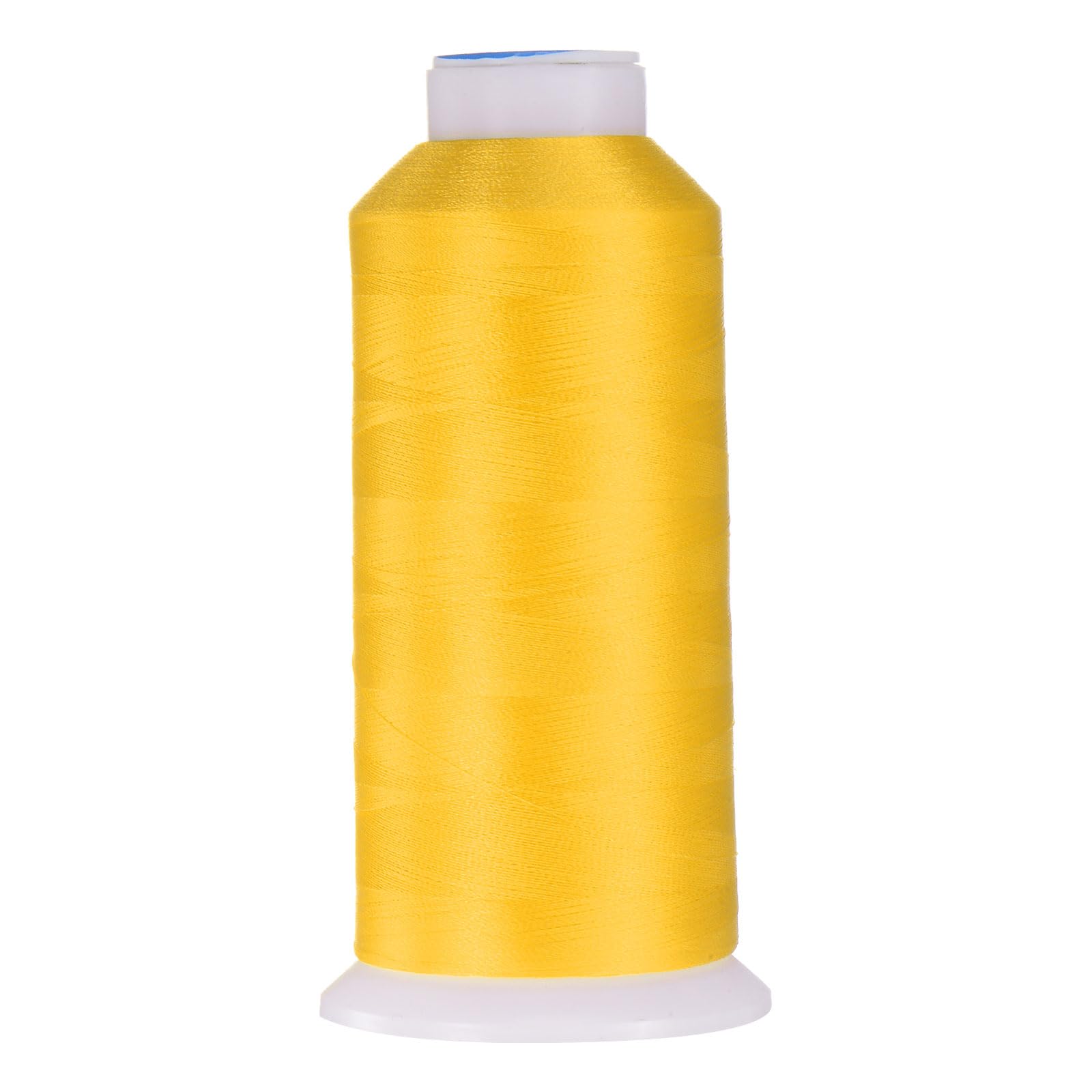 sourcing map 120D/2 Sewing Thread 4374 Yards Polyester Quilting Long Arm Thread All Purpose Hand Stitching Machine Embroidery Threads for Sewing Quilting Piecing and Sewing Machine Yellow