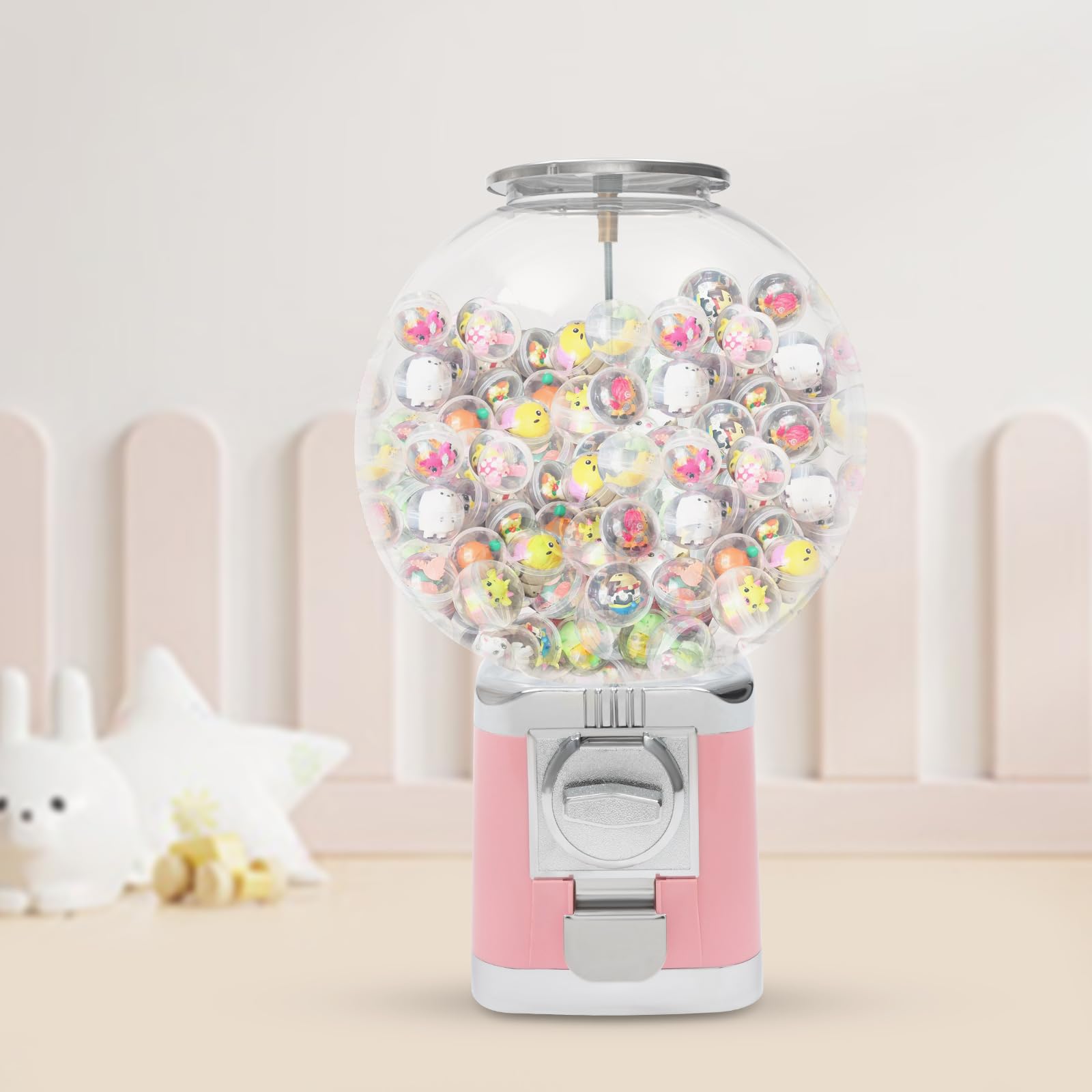 OCASAMI Capsule Vending Machine, Round Bubble Gumball Vending Machine Countertop Commercial Candy Gumball Dispenser Machine Toy Vending Machine for