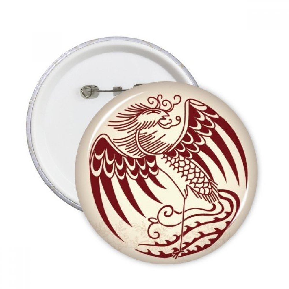 Badge phénix chinois de qualité supérieure, broche décorative multicolore 5pcs - 3