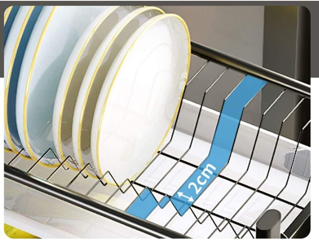 Dish Drying Rack Tableware Holder Stainless Steel Dish Rack Drainer with Tray Dish Drying Rack with Drainboard for Kitchen Counter Plate Bowls Dish Rack Drying Rack Kitchen(3 Tiers)