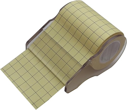 Miniatura 1 de Rollo de notas adhesivas completas, notas autoadhesivas con dispensador, 1 rollopaquete, ancho x largo 2.28 x 393.7 pulgadas (amarillo, cuadrícula)