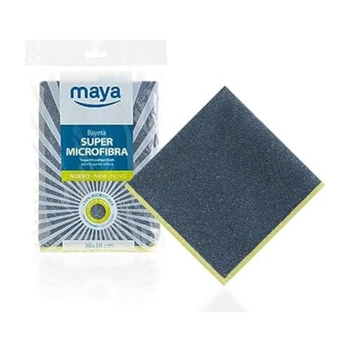 Maya Professional Tools 07006 Panno In Microfibra Per Vetri 38x38 Cm – Extra Perforato, Con Custodia In Poliuretano, 1 Pezzo