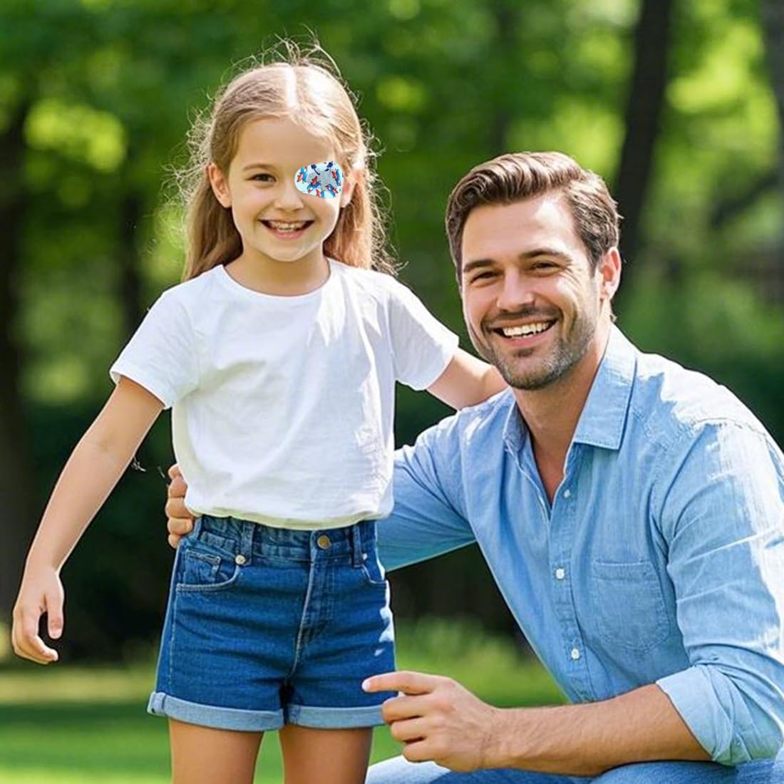 JEYORZY 9 Pezzi di Bende per Gli Occhi, Bende Oculari per Bambini, Benda Adesiva Sull'Occhio per Bambini Benda Adesiva in Cotone per Bloccare la Luce Estiva per Bambini (9 Stili)