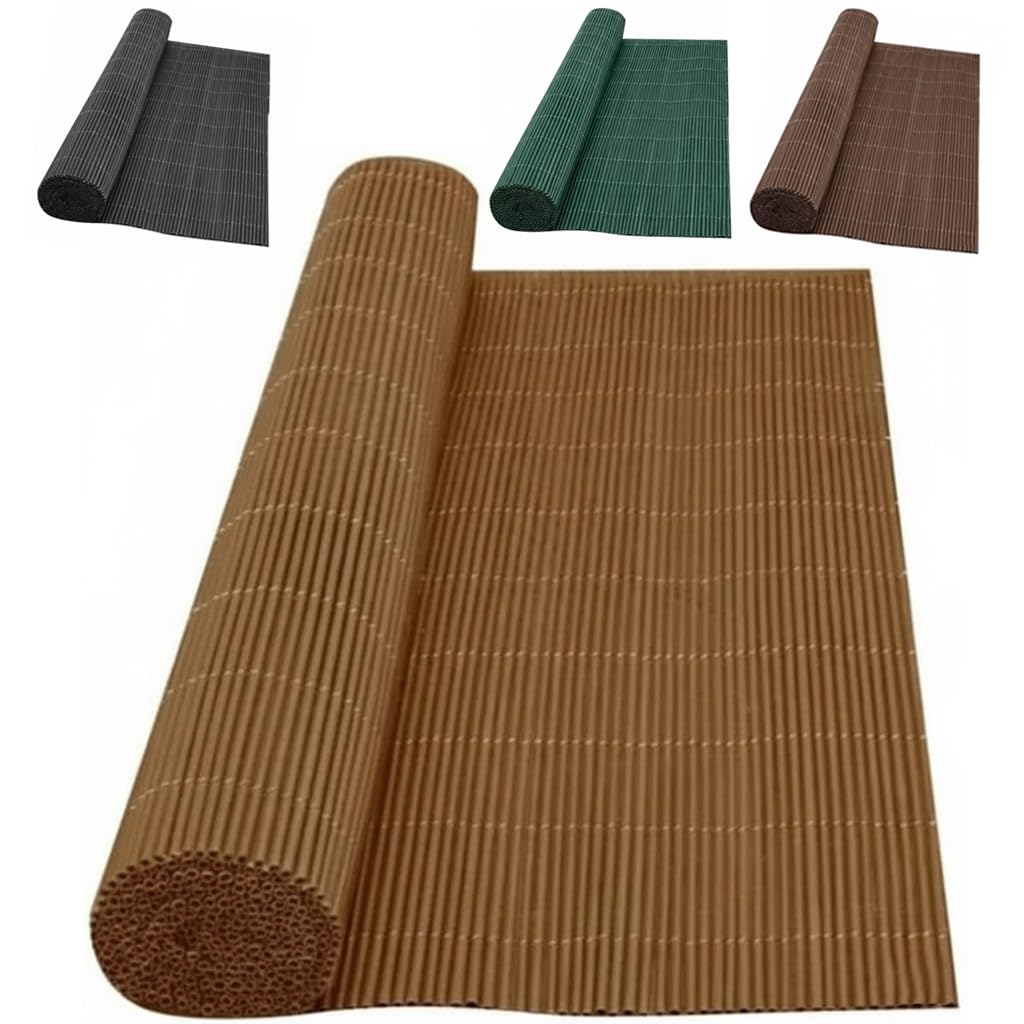 Suinga Recinzione in vimini artificiale 1,5 x 3 metri, beige 1.300 g/m², occultamento 90%, consigliata per l'ombreggiatura o la delimitazione del tuo giardino