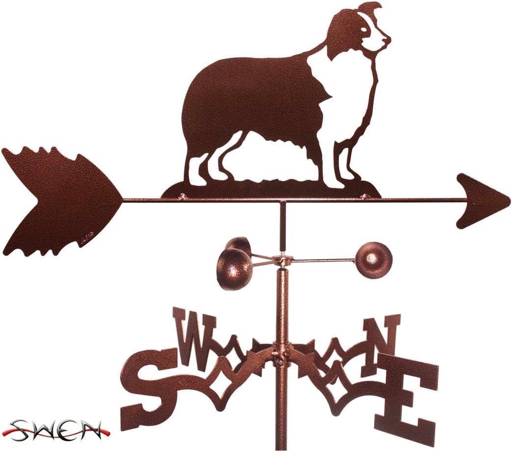 SWEN Products Hand Made Border Collie Dog Garden Stake Weathervane ~New~