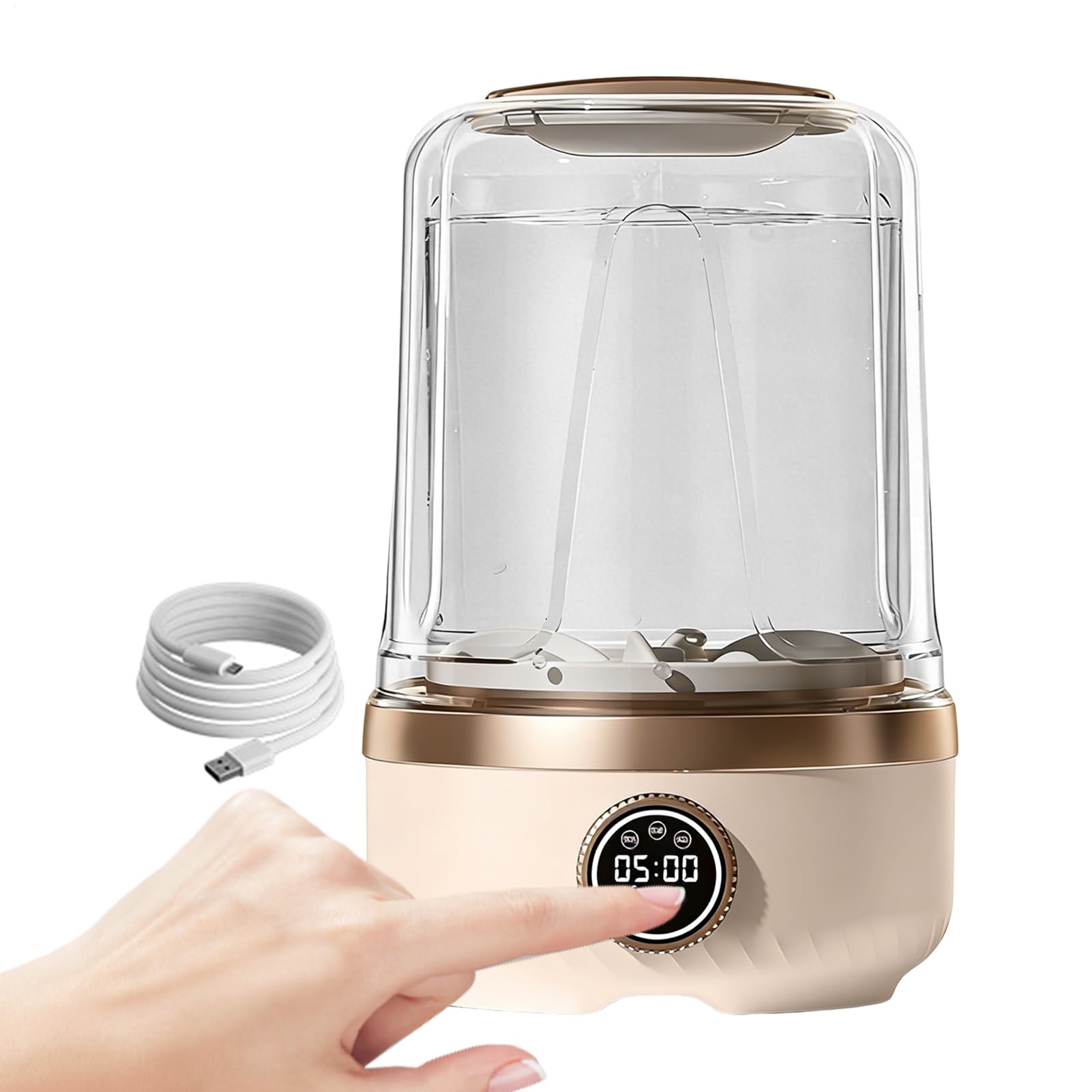 Lavatrice Portatile Lavabiancheria Ricaricabile A 3 Marce | Lavatrice Compatta Per Calzini Da 2 Litri Per Calzini, Delicati, Asciugamani, Reggiseno, Campeggio, Viaggio, Casa,