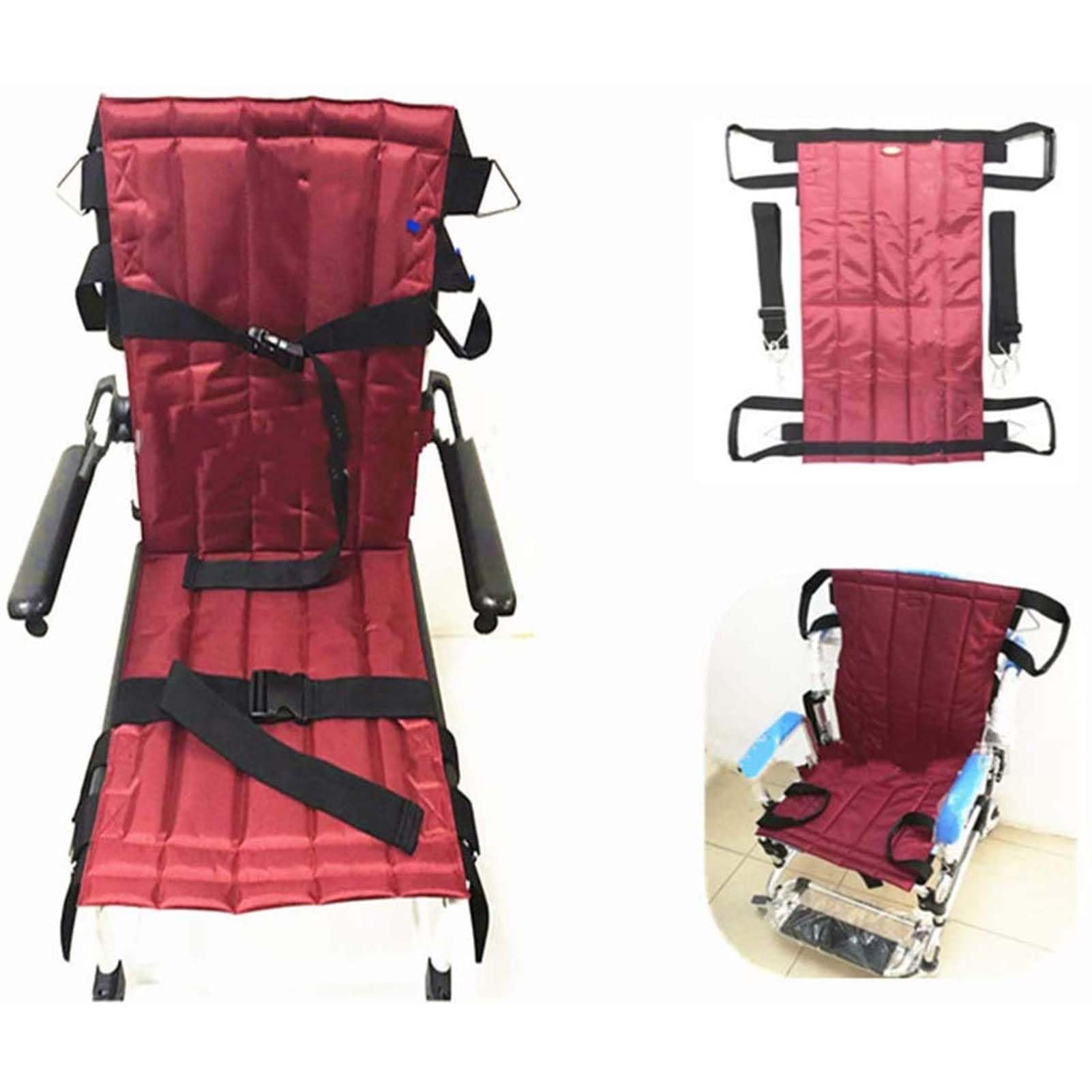 SGKOMN Stretchers Foldable, Emergency Seniors Transfer Lift Patient Wheelchair Belt Medical Transferring Oxford Pad Mobility