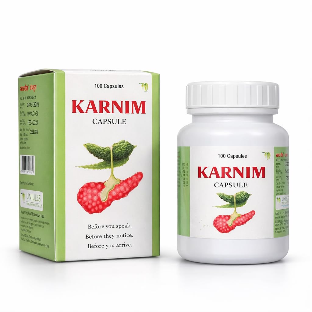 Karnim Diabetes Management Supplement | Karela & Neem Combination | Ayurvedic Good Health Capsule for Diabetic Patients | 100 Count-image-6