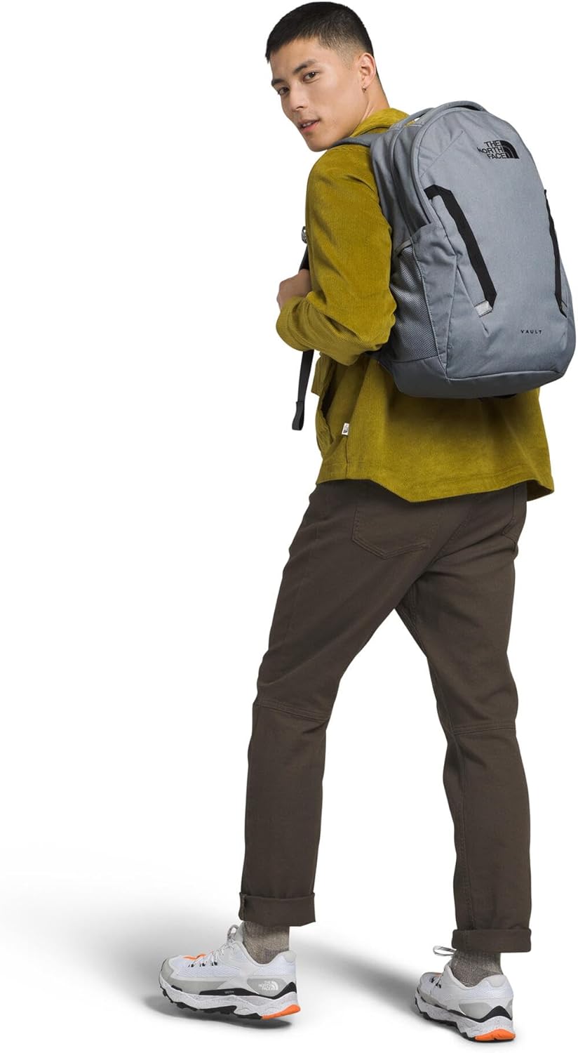 The North Face Vault Everyday Laptop Backpack - Commuter Travel Bag, Water-Repellent Finish, Spacious Compartment, Mid Grey Dark Heather/TNF Black-NPF, One Size - Image 8