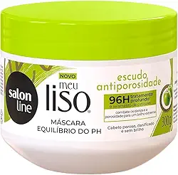 Salon Line, Máscara Equilíbiro do PH, Meu Liso, Escudo Antiporosidade, Vegano - Para Cabelos Lisos, 300g