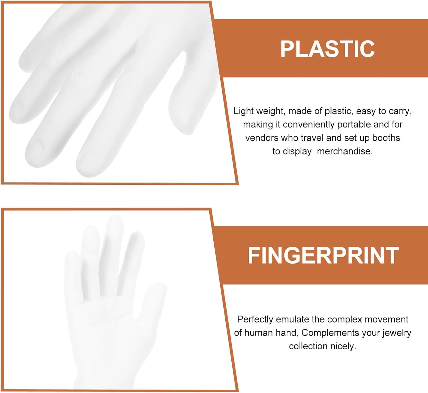 Handpuppe für Schmuck-Display, Uhrenhalter, Vitrinenständer für Zuhause und Einzelhandel – ideal für die Präsentation von Accessoires