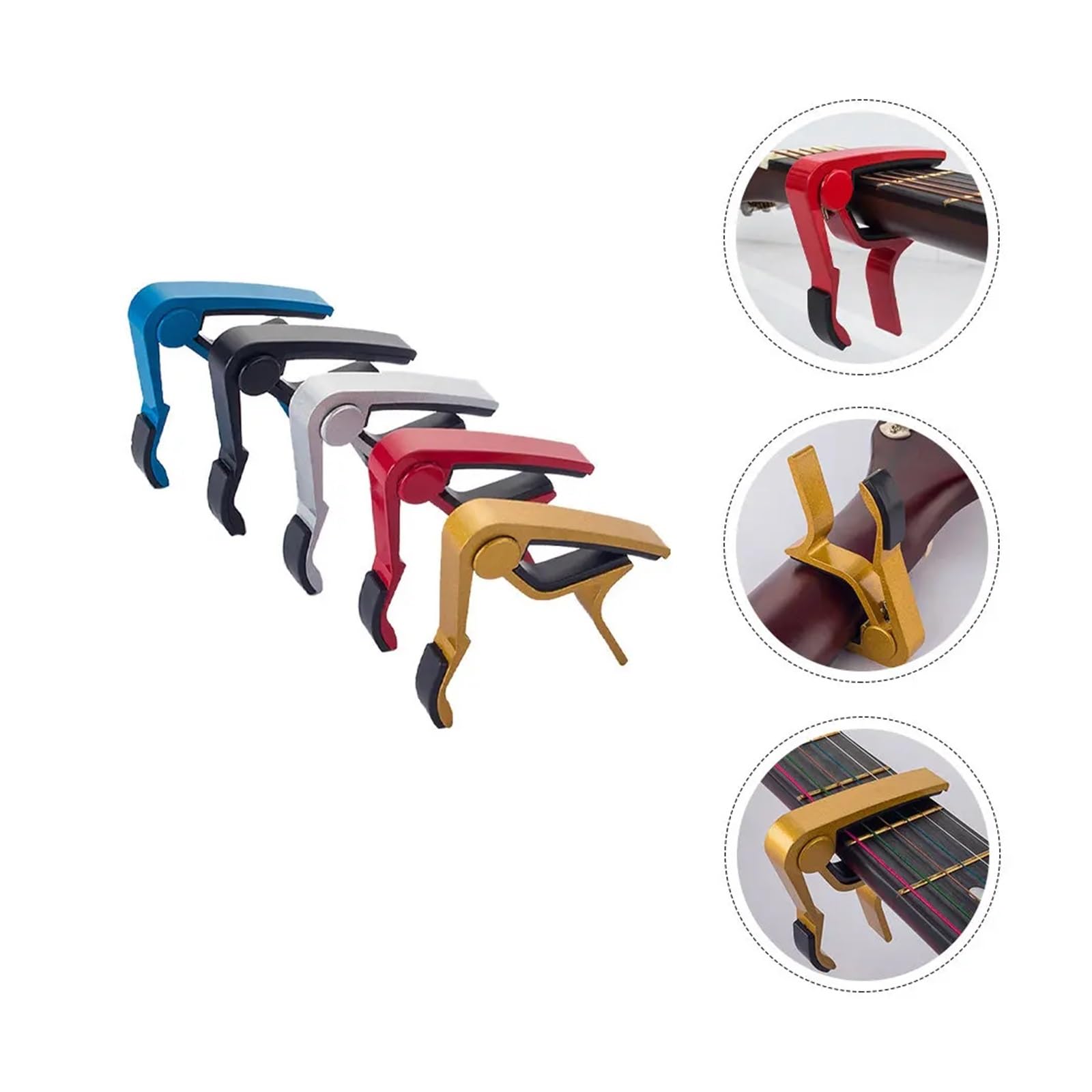 Capotasto For Chitarra In Alluminio Da 5 Pezzi A Sgancio Rapido | Capotasto for chitarra in alluminio da 5 pezzi, morsetto portatile a sgancio rapido for ukulele for chitarra acustica
