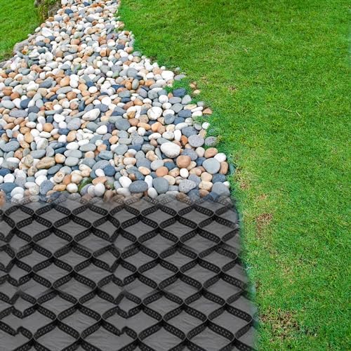 Geogrid Gravel Grid - 2 Inch Thick Foldable Geocell Ground Grid f...