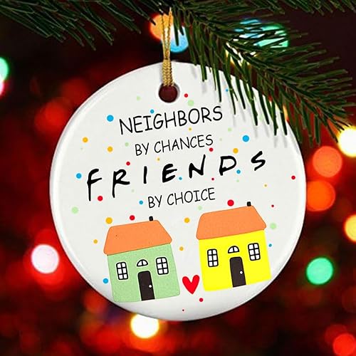 Miniatura 4 de Regalos para vecinos, adornos de Navidad 2025, decoración de árbol de Navidad, adornos de cerámica, regalos de cumpleaños para vecinos, amigos,