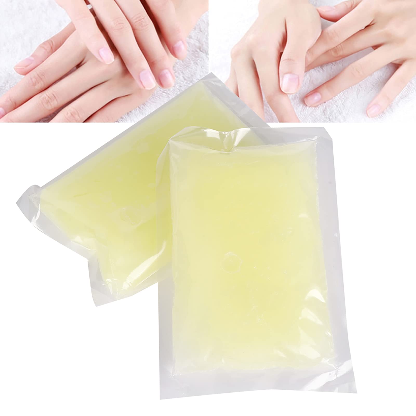 Cire de paraffine, 2 pièces cires de paraffine hydratante nourrissante cire de paraffine bain main pied masque beauté hiver soins la peau recharges cire pour spa maison salon soins du visage (citron)