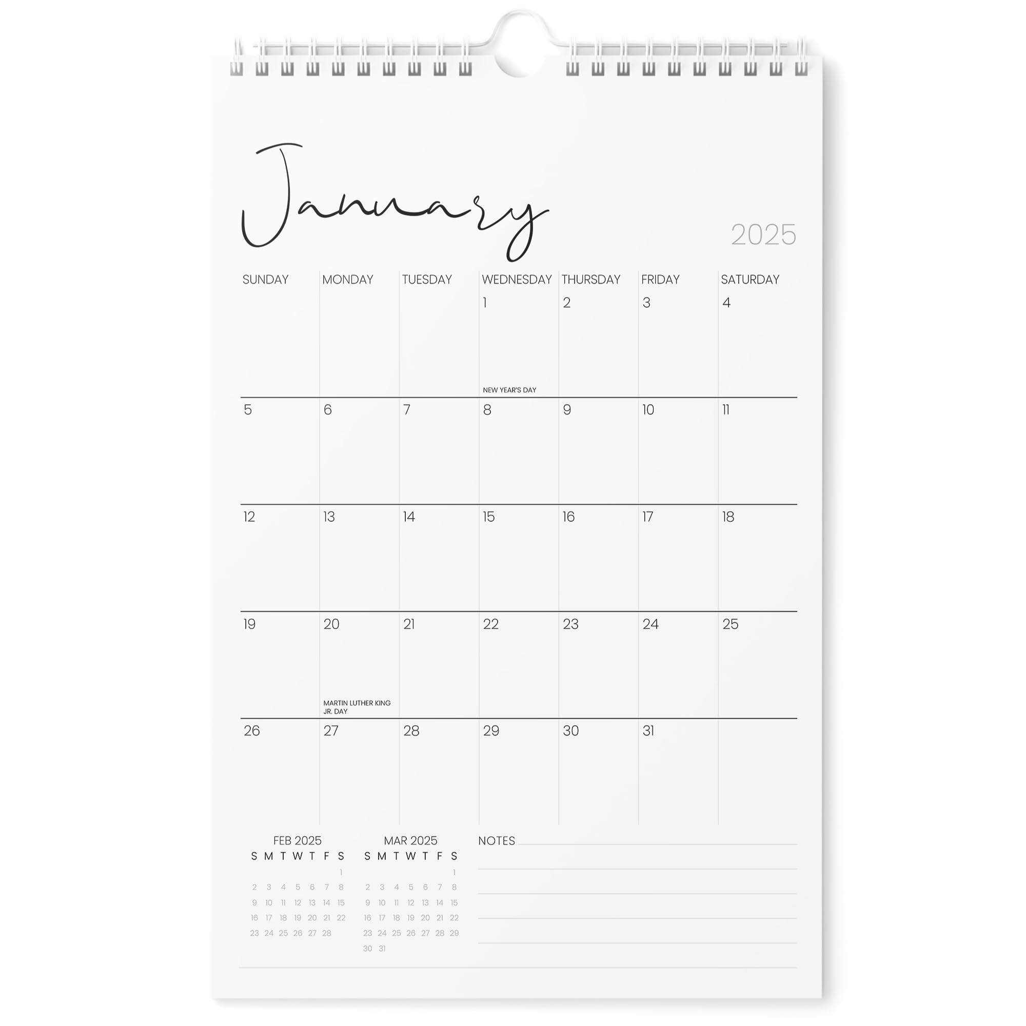 Amazon.com: Karto Wall Calendar 2025 - Vertical 11x17 inch Runs Until June 2026 - Boost Your Productivity and Easy Planning with the Aesthetic Monthly Calendar - Cursive : Office Products