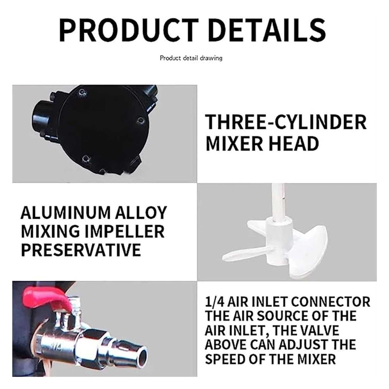 Mezclador neumático de Pintura, agitador automático de Pintura, agitador de recubrimientos líquidos para la Mezcla de hidrosol de Pintura y Tinte.