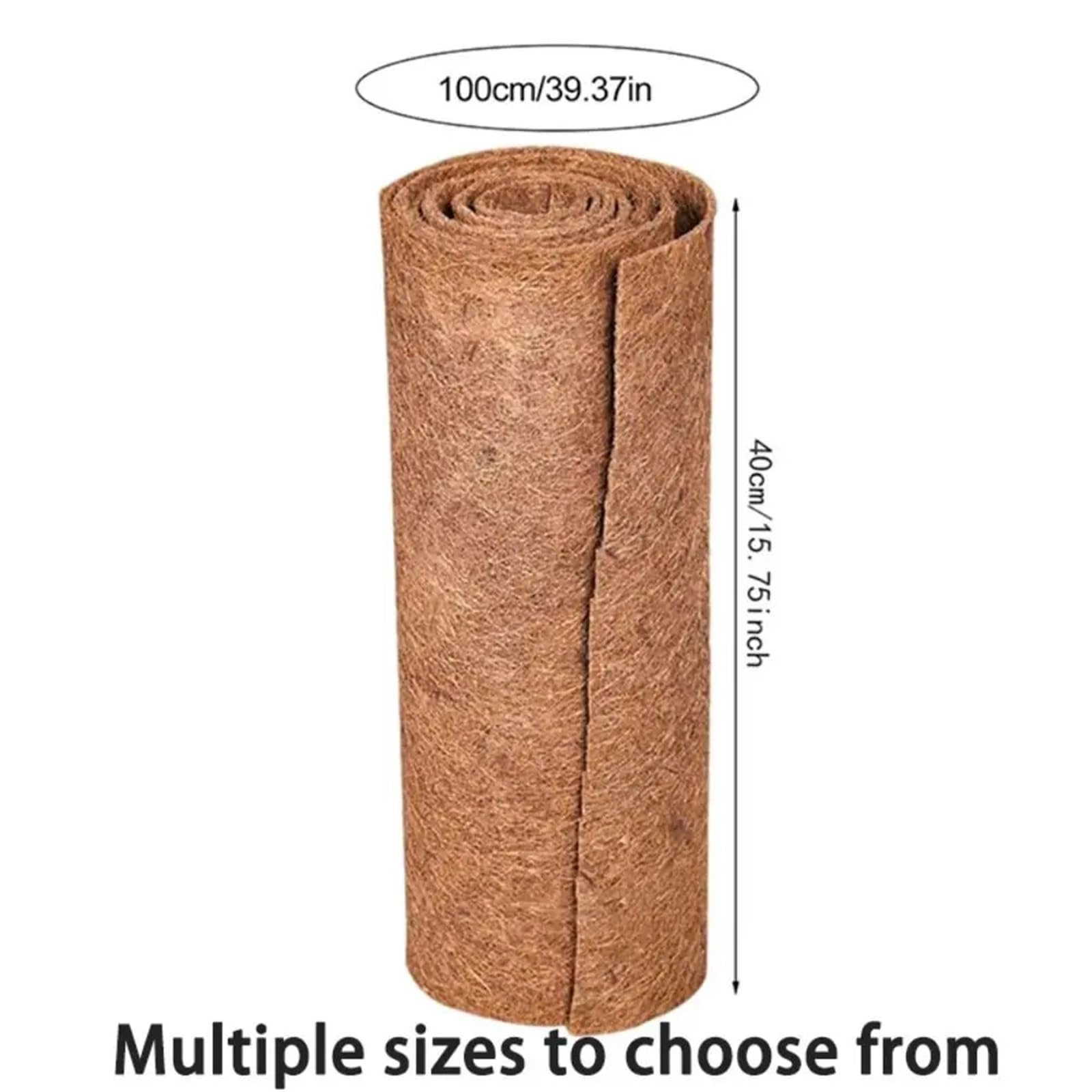 Rotolo di Fibre vegetali Tappeto for rettili Tappetino Isolante Invernale Antiscivolo Antiumidità Vaso for Fiori Cocco(40x100CM)
