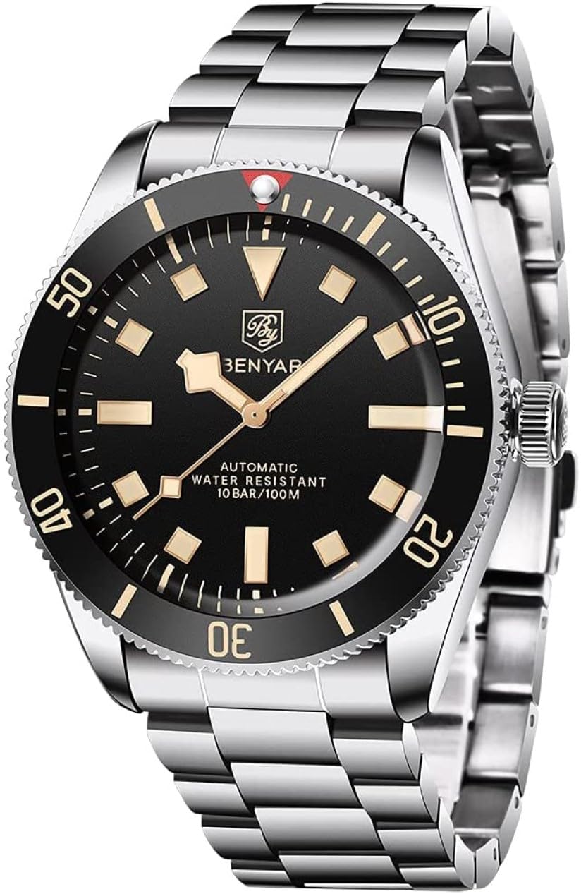 Fashion Men's Automatic Watches Stainless Steel Wristwatches 100M Deep Waterproof Mechanical Watches for Men Sports Luminous Watches