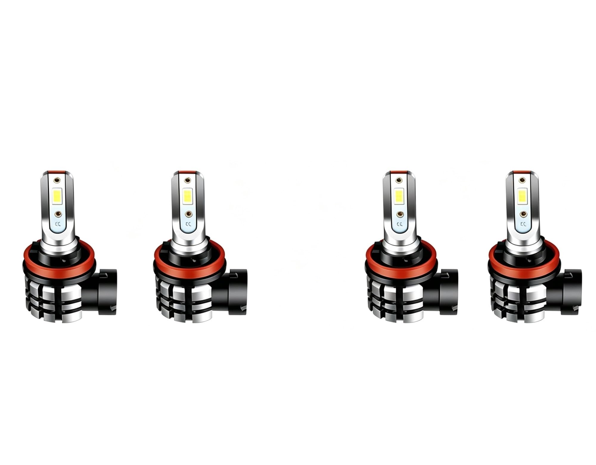 Faros Motocicleta para para Zx14r 1400 LED Antiniebla | 2 piezas/4 piezas motocicleta H11 H8 Bombillas faros LED 9600lm 6000k Canbus para Zx14r 1400 2006-2020 blanco