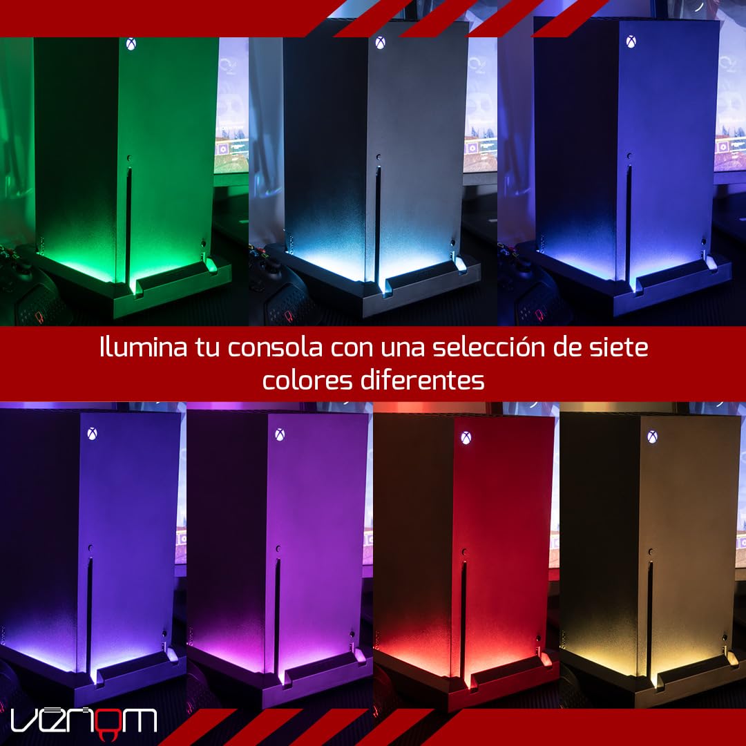Venom Soporte de consola con iluminación LED multicolor (Xbox Series X)