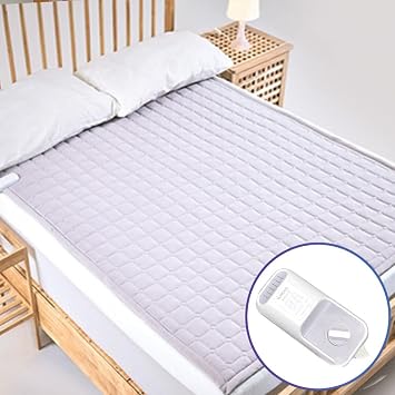 Heated Mattress Pad Large Electric Bed Warmer, Dual-Zone Temperature Control, Washable 100% Cotton, Auto 15 Hours Shut Off, UL & KC Certified Heating Pad for Mattress, 35" x 70", Single