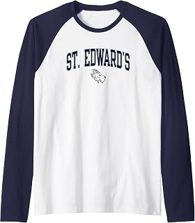 St. Edward's Hilltoppers Arch Over White Officially Licensed Raglan Baseball Tee